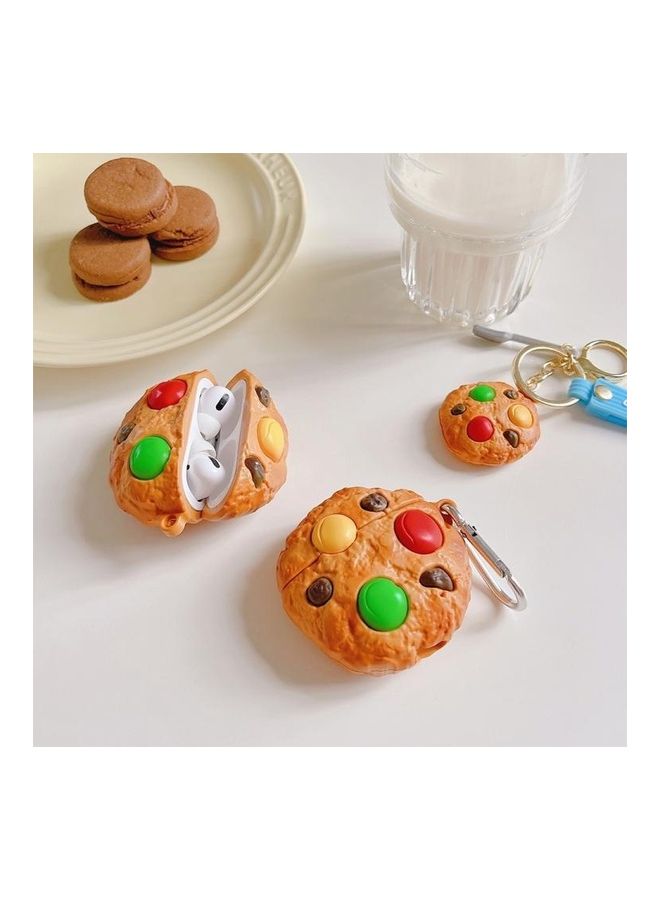 BGM Nut Biscuits Shaped Silicone Protective Case Cover For Apple AirPods Pro Brown/Red/Yellow - Image 4
