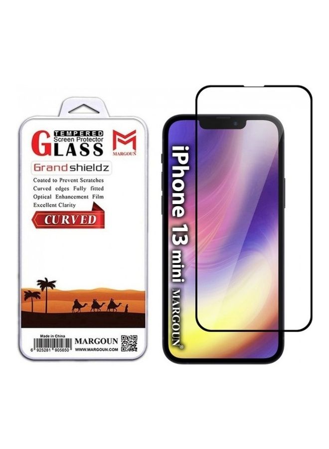 MARGOUN Grand Shieldz 3D Tempered Glass Screen Protector For Apple iPhone 13 mini Clear/Black - Image 1