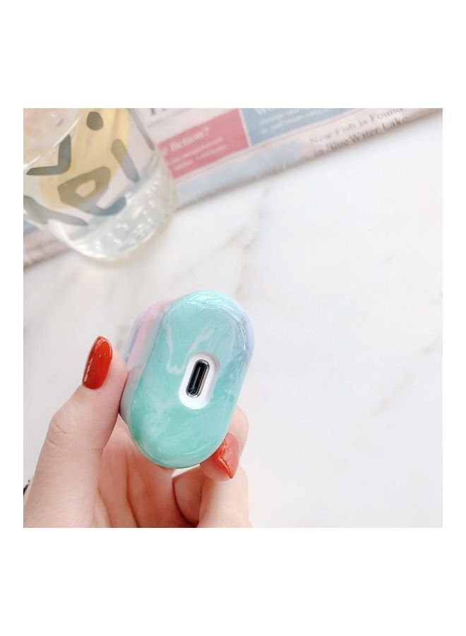 بي جي إم علبة حماية واقية من بلاستيك البولي كربونات بتصميم رخامي لسماعات أذن هواوي التي تعمل بتقنية البلوتوث متعدد الألوان - Image 3