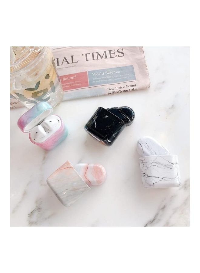 بي جي إم علبة حماية واقية من بلاستيك البولي كربونات بتصميم رخامي لسماعات أذن هواوي التي تعمل بتقنية البلوتوث متعدد الألوان - Image 4