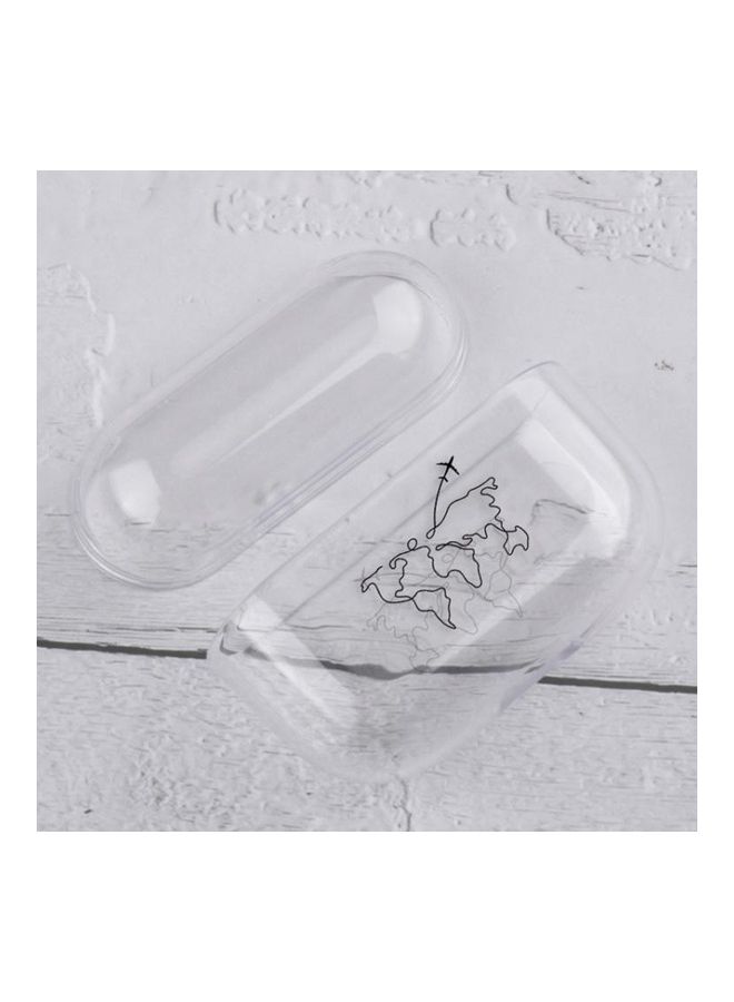 BGM Stick Figure Mapping Transparent Earphone Protective Case for AirPods Pro Earth - Image 2