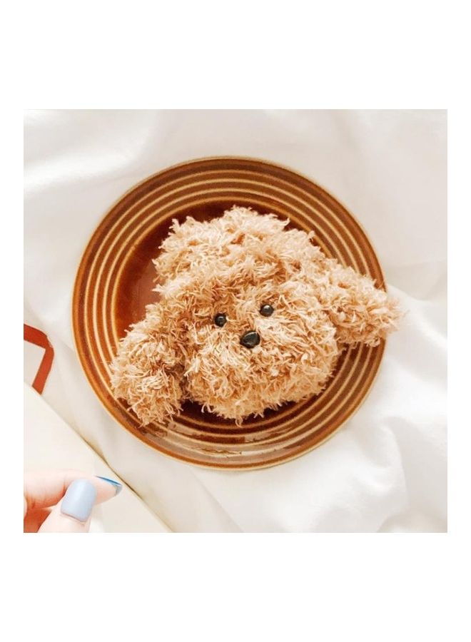 BGM Plush Dog Protective Case For Apple AirPods 1/2 Light Brown - Image 1