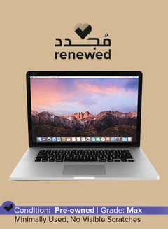 Renewed - Macbook Pro A1398 (2015) With 15.4-Inch Display, Intel Core i7 Processor/4th Gen/16GB RAM/256GB SSD/Intel 5200 Pro Graphics Silver
