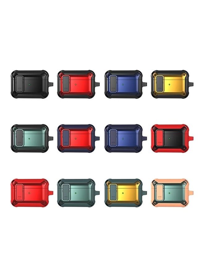 BGM Shockproof Bumblebee Silicone Protective Case with Switch For AirPods Pro Orange/Green - Image 2