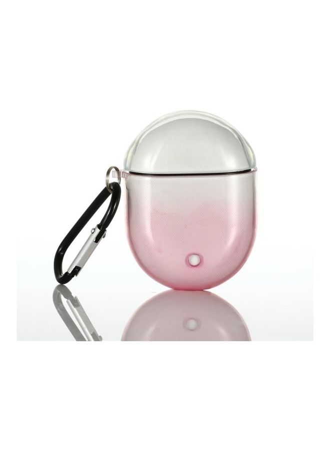 BGM Bluetooth Earphone TPU Gradient Protective Case with Buckle for Google Pixel Buds 2 Pink/White - Image 2