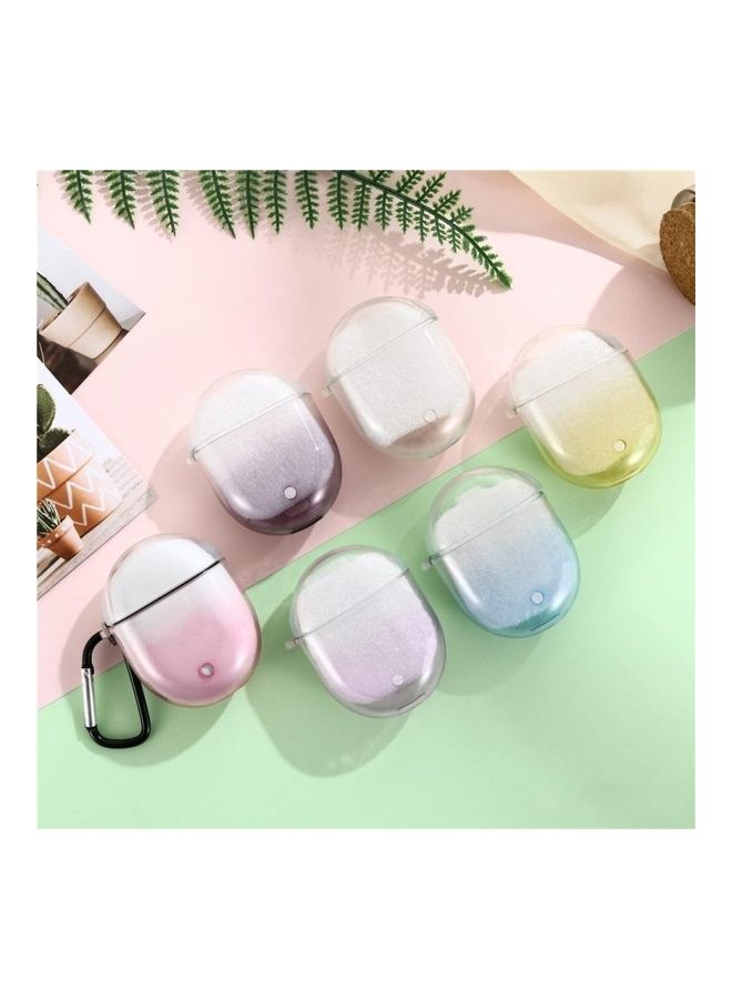 BGM Bluetooth Earphone TPU Gradient Protective Case with Buckle for Google Pixel Buds 2 Pink/White - Image 4