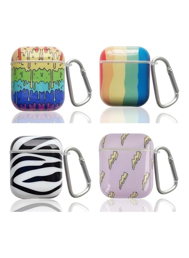 BGM Painted TPU Earphone Protective Case with Hook For AirPods 1/2 Multicolour - Image 5