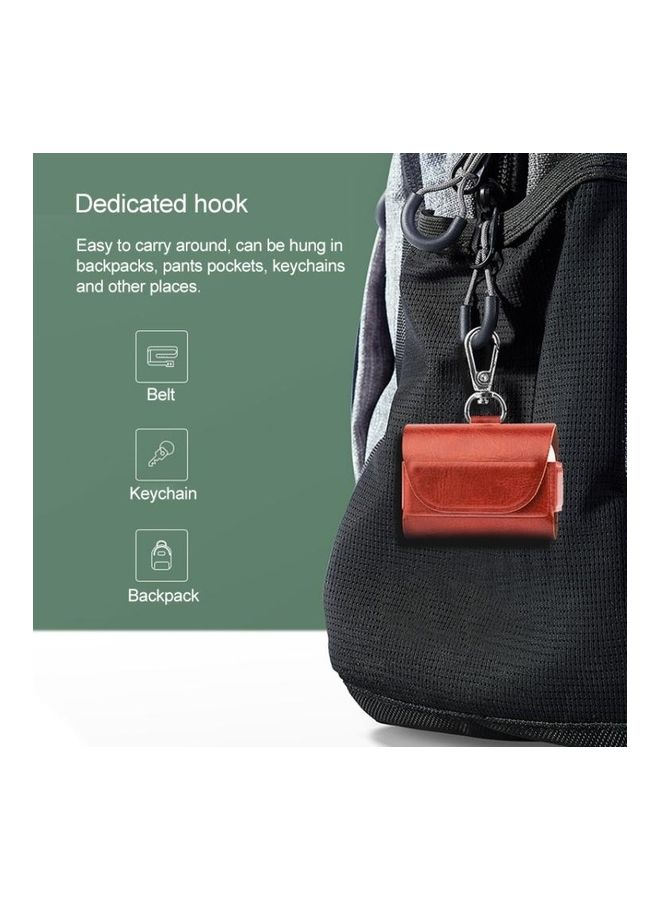 BGM Vissko Leather Protective Case with Hook For AirPods Pro Dark Green/Silver - Image 5