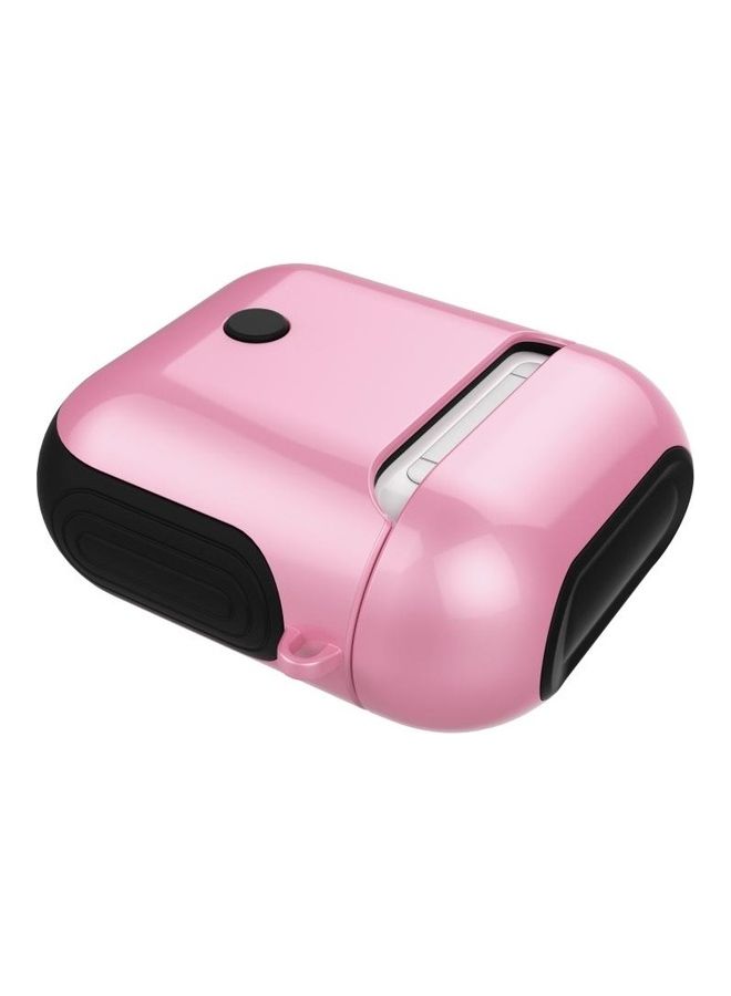 BGM - Varnished PC Bluetooth Earphones Case Anti-lost for Apple AirPods 1/2 Pink - Image 1