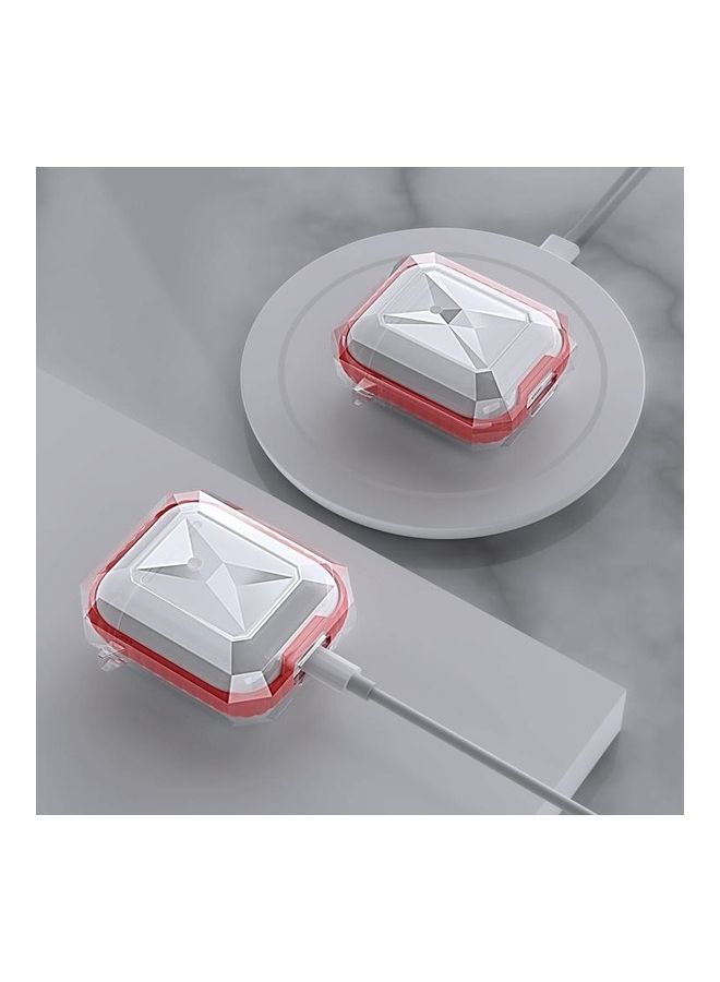 بي جي إم غطاء حماية واق مضاد للسقوط بلون متباين لسماعة الأذن أبل آيربودز 1/2 أبيض/ وردي - Image 4