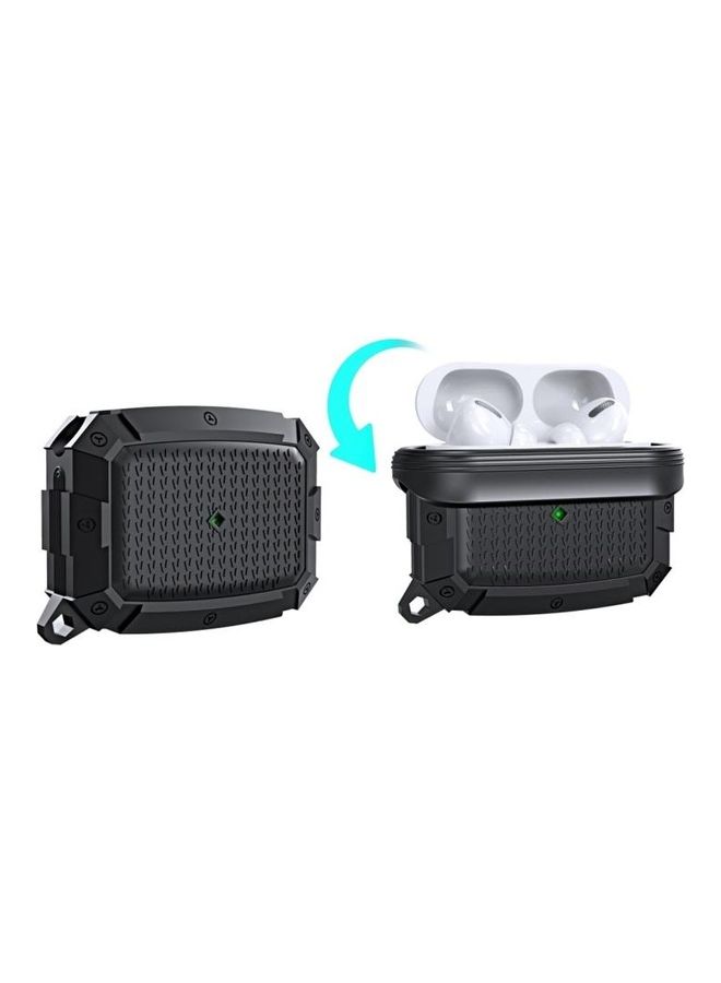 BGM Waterproof Wireless Earphone Protective Case With Carabiner For Apple AirPods Pro Black  - Image 3