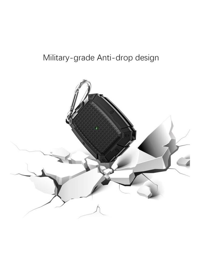 BGM Waterproof Wireless Earphone Protective Case With Carabiner For Apple AirPods Pro Black  - Image 5