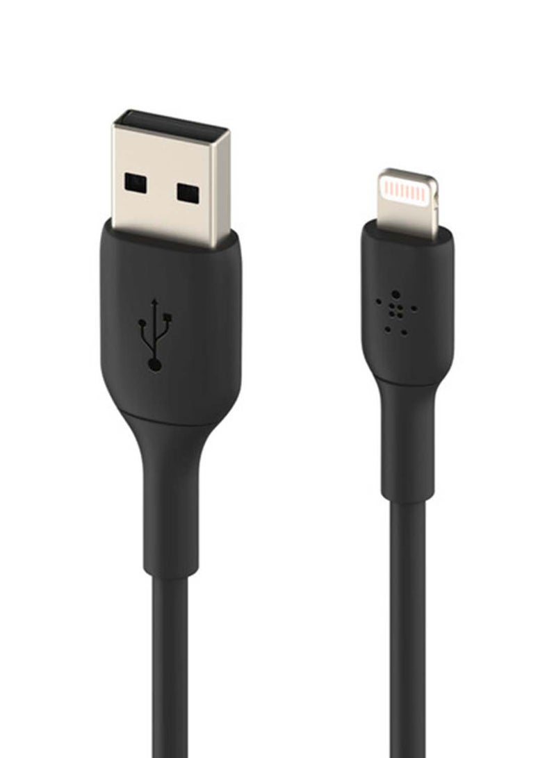 belkin - Lightning Cable (Boost Charge Lightning to USB Cable for iPhone, iPad, AirPods) MFi-Certified iPhone Charging Cable 2m - Black - Image 1