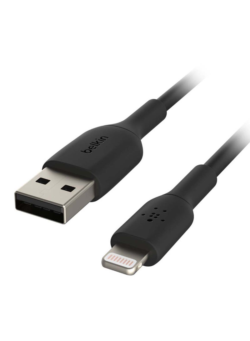 belkin - Lightning Cable (Boost Charge Lightning to USB Cable for iPhone, iPad, AirPods) MFi-Certified iPhone Charging Cable 2m - Black - Image 1