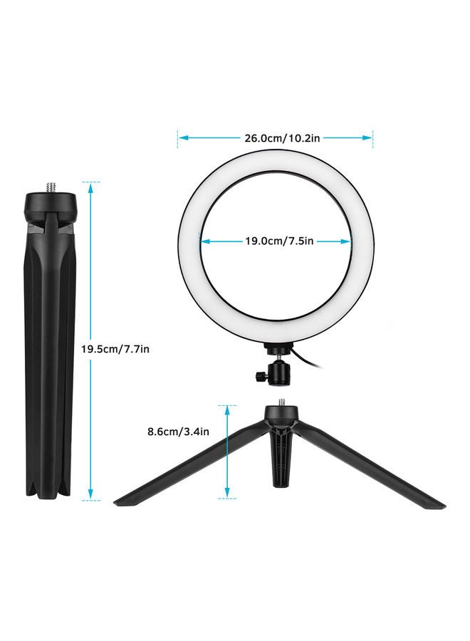 LED Ring Light With Tripod Stand White/Warm White/Yellow - Image 3
