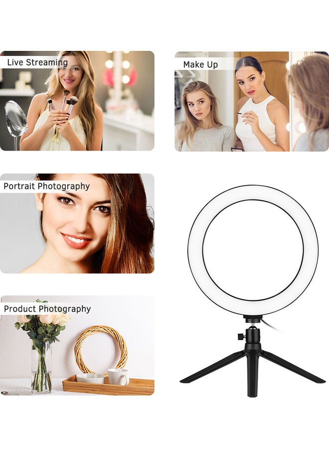 LED Ring Light With Tripod Stand White/Warm White/Yellow - Image 4