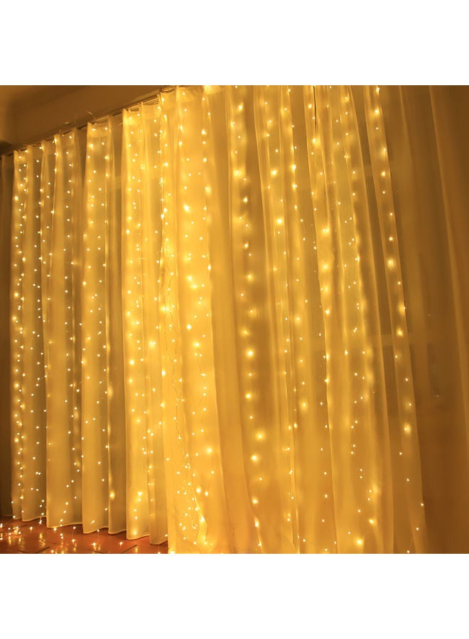 Generic Twinkle Star 300-LED Window Curtain String Light With Remote Warm White  - Image 5