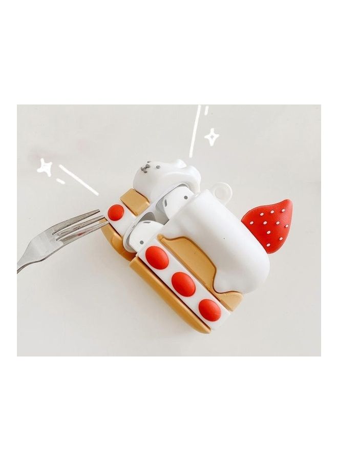 BGM Strawberry Kitten Cake Shape Earphone Protective Case For Apple AirPods 1/2 White/Red/Brown - Image 2