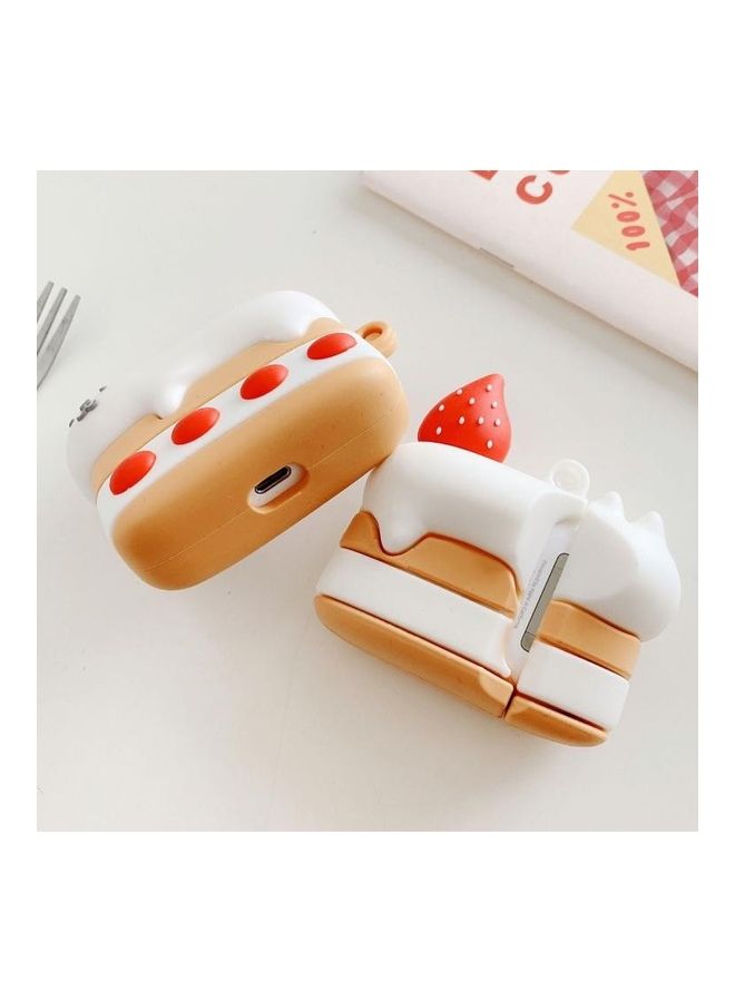 BGM Strawberry Kitten Cake Shape Earphone Protective Case For Apple AirPods 1/2 White/Red/Brown - Image 3