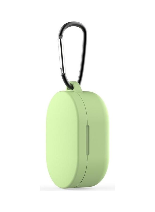 BGM Protective Silicone Case With Carabiner For Xiaomi Redmi AirDots/AirDots Youth Version Green - Image 1