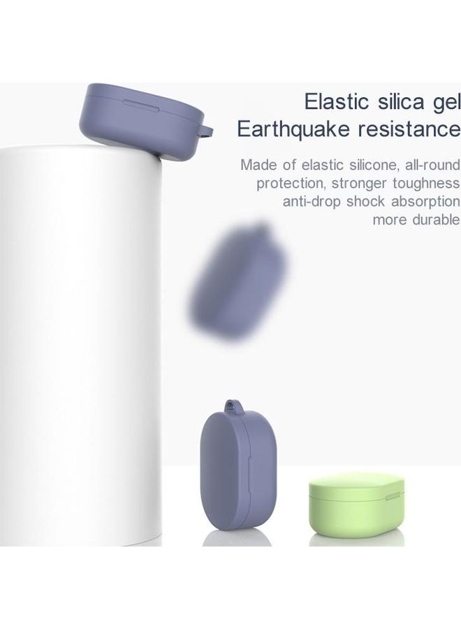 BGM Protective Silicone Case With Carabiner For Xiaomi Redmi AirDots/AirDots Youth Version Green - Image 5