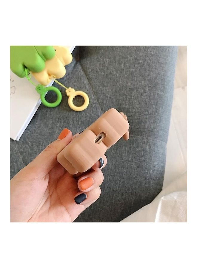 بي جي إم غطاء حماية واقي مضاد للصدمات بتصميم رسومات كرتونية لسماعات أبل آيربودز 1/2 كاكي - Image 3