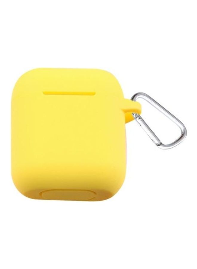 بي جي إم Anti-Drop Dust-Proof Buckle Silicone Case Cover For Apple AirPods Yellow - Image 1