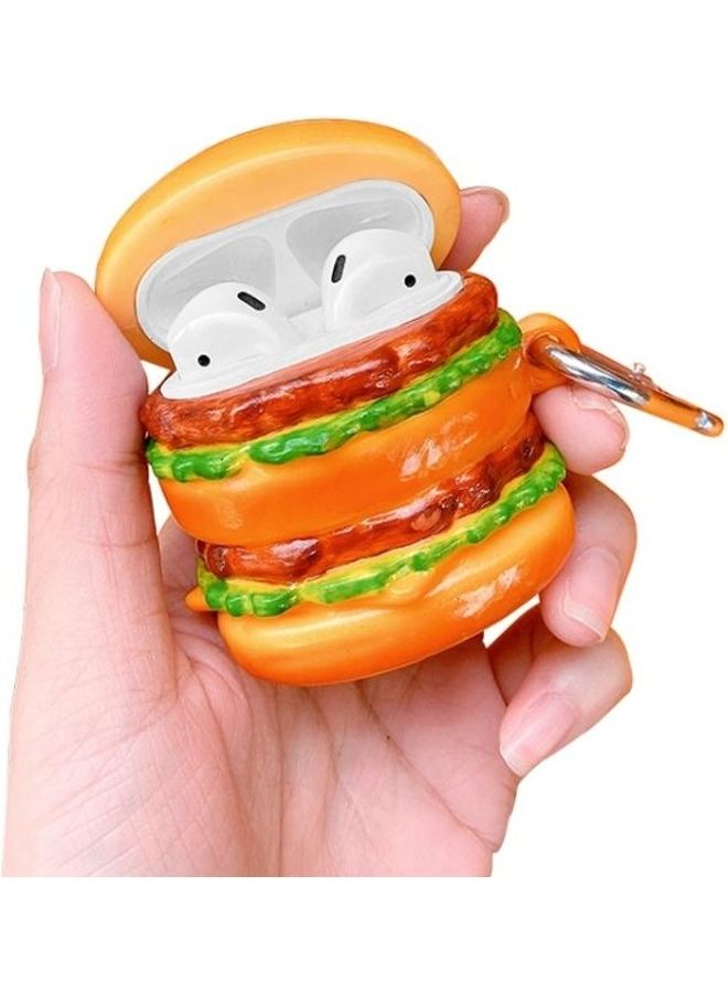 بي جي إم غِطاء حماية واق من السيليكون على شكل برجر لسماعات أبل آيربودز 1/2 متعدد الألوان - Image 1