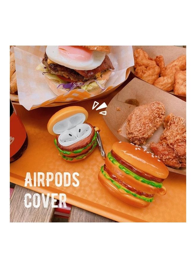 بي جي إم غِطاء حماية واق من السيليكون على شكل برجر لسماعات أبل آيربودز 1/2 متعدد الألوان - Image 4