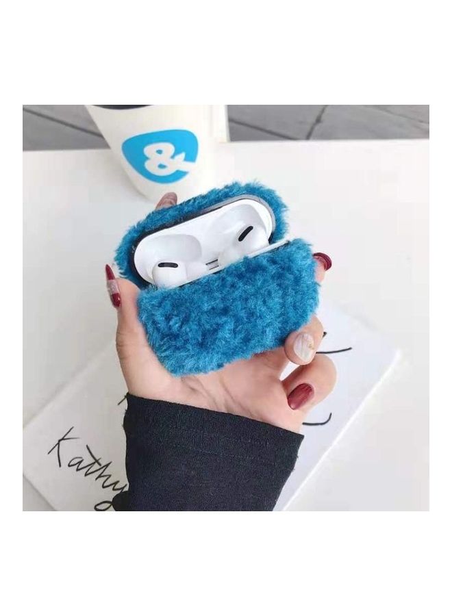 BGM - Plush Bluetooth Headphone Protective Case for Apple AirPods Pro Blue - Image 1