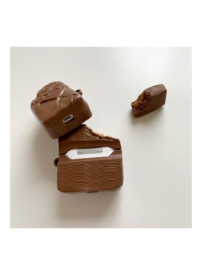 بي جي إم غِطاء حماية واق من السيليكون على شكل شوكولاتة لسماعات أبل آيربودز 1/2 بني - Image 4