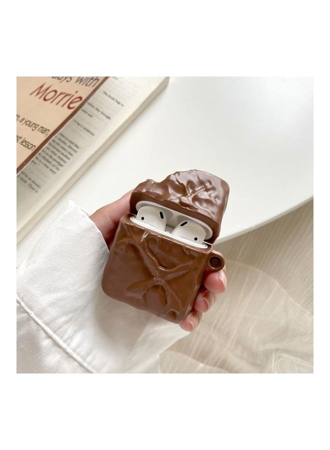 بي جي إم غِطاء حماية واق من السيليكون على شكل شوكولاتة لسماعات أبل آيربودز 1/2 بني - Image 5