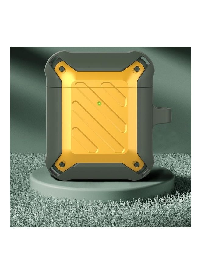 بي جي إم غطاء حماية واق من السيليكون مضاد للصدمات بتصميم نحلة طنانة لسماعات أبل آيربودز 1/2 ذهبي/ أسود - Image 1