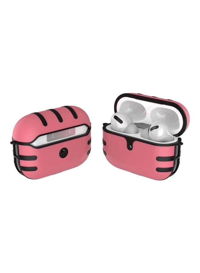 BGM - Cat Texture Bluetooth Headphone PC Spray Oil Feel TPU Protective Case for Apple AirPods Pro Pink/Black - Image 1