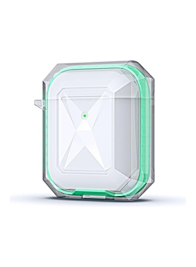 BGM Anti-Fall Protective Case Cover For Apple AirPods 1/2 Green/Clear