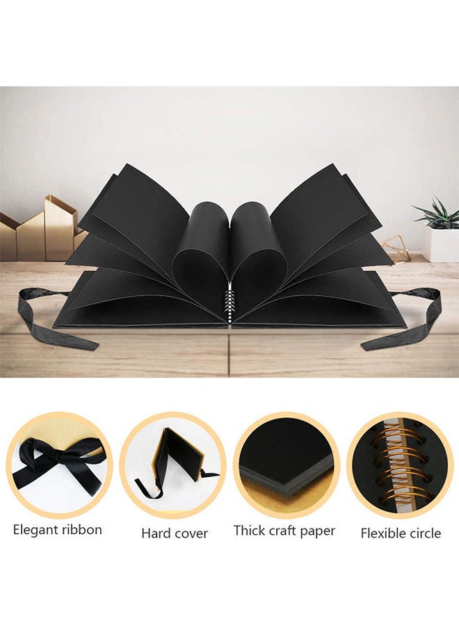 40-Sheets Self Adhesive Photo Album Set Brown 21.5x29cm - Image 2