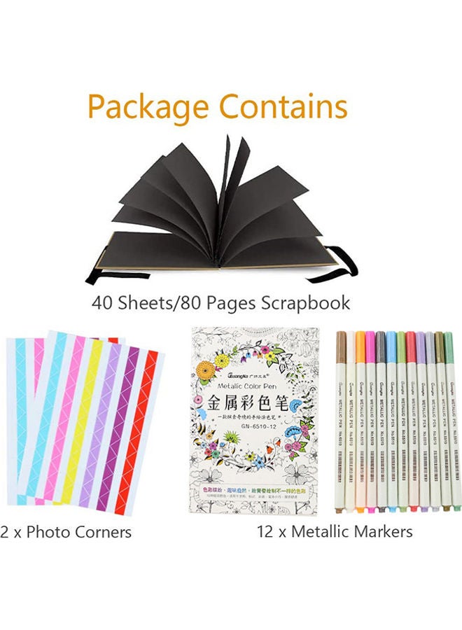 40-Sheets Self Adhesive Photo Album Set Brown 21.5x29cm - Image 4