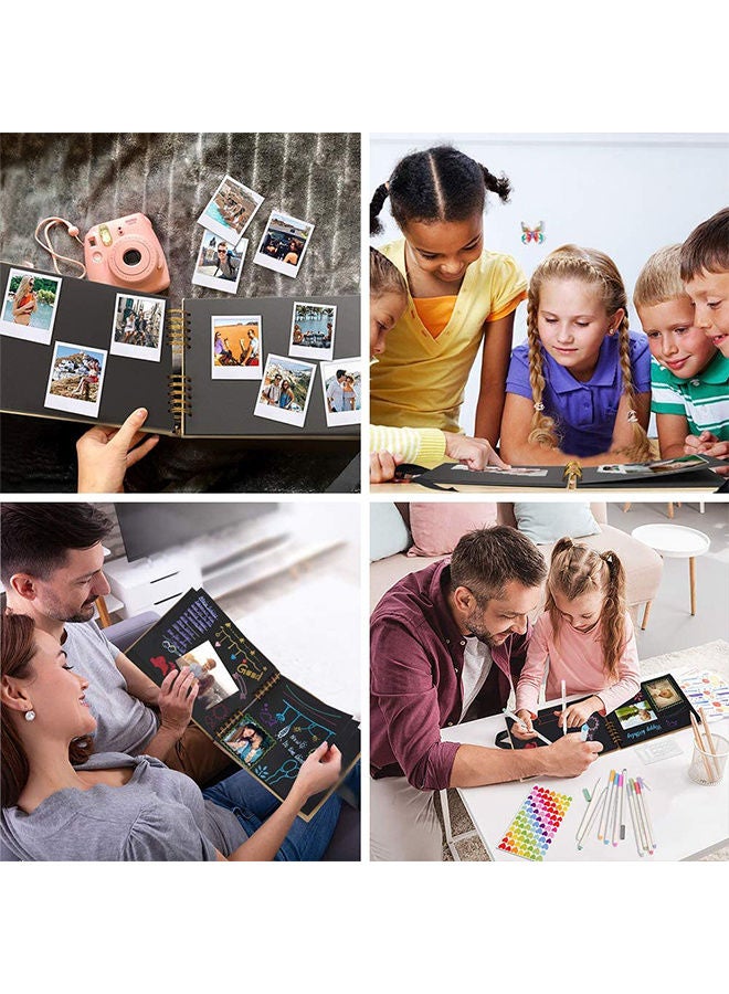 Generic - 40-Sheets Self Adhesive Photo Album Set Black 21.5x29cm - Image 1