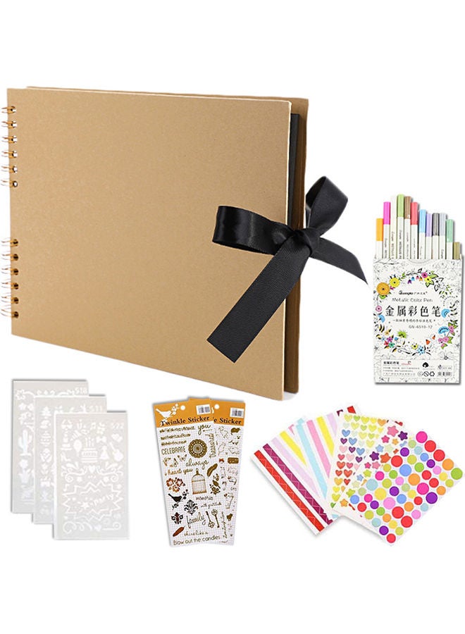 40-Sheets Self Adhesive Photo Album Set Brown 21.5x29cm - Image 1
