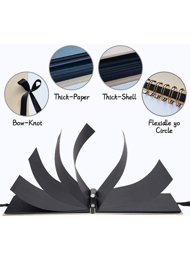 40-Sheets Self Adhesive Photo Album Set Brown 21.5x29cm - Image 5