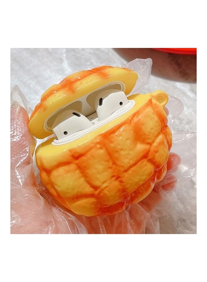 بي جي إم غطاء حماية واق من السيليكون على شكل كعكة أناناس لسماعات أبل آيربودز 1/ 2 أصفر/برتقالي - Image 1