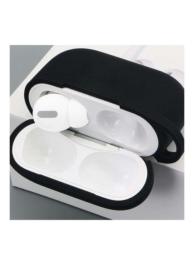 بي جي إم علبة حماية واقية من السيليكون لسماعة الأذن اللاسلكية مع مشبك وحبل مضاد للسقوط لسماعات آيربودز برو أزرق - Image 3