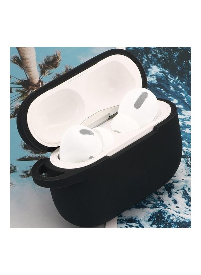 بي جي إم علبة حماية واقية من السيليكون لسماعة الأذن اللاسلكية مع مشبك وحبل مضاد للسقوط لسماعات آيربودز برو أزرق - Image 4