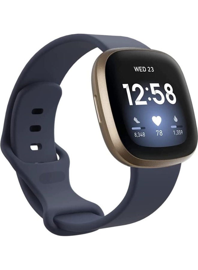 MARGOUN Replacement Band Silicone Sport Strap for Fitbit Versa 3/Sense SmartWatch Blue - Image 1