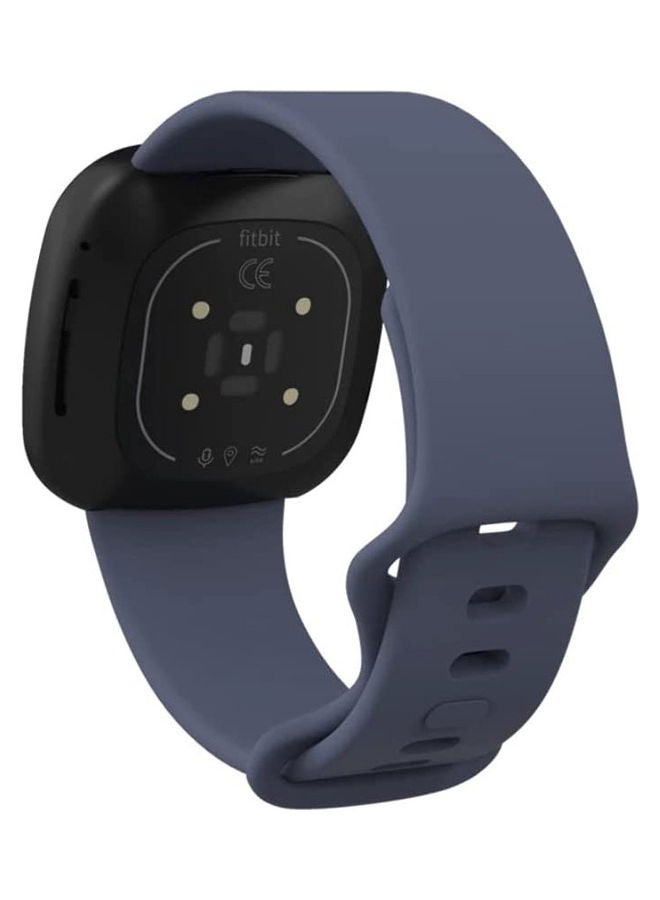 MARGOUN Replacement Band Silicone Sport Strap for Fitbit Versa 3/Sense SmartWatch Blue - Image 4