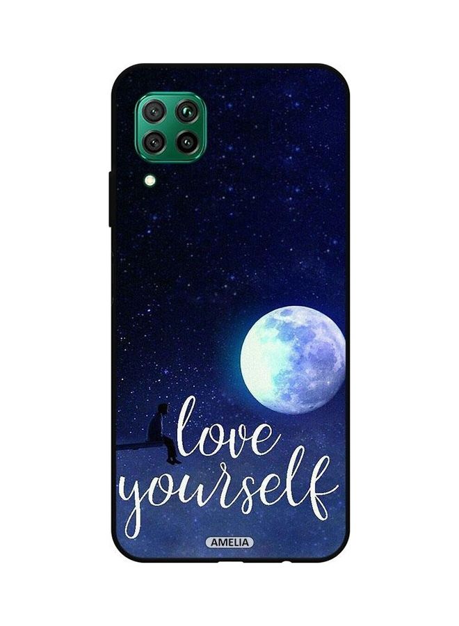 إميليا غطاء حماية واقي لهاتف هواوي P40 لايت 4G، مزين بطبعة عبارة "Love Yourself". متعدد الألوان  - Image 1