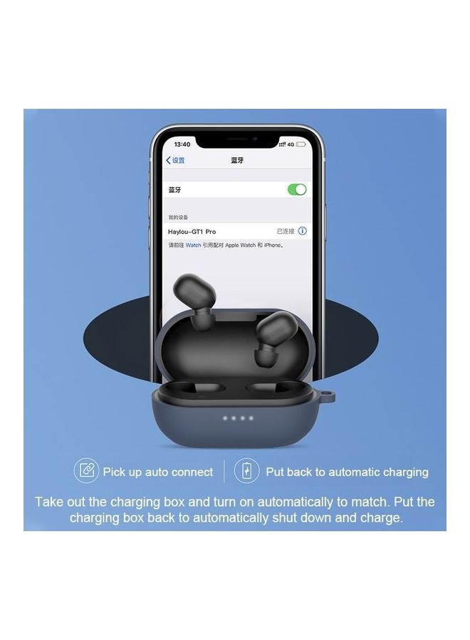 BGM Bluetooth Earphone Protective Case with Buckle for Xiaoimi Haylou GT1 Pro Red - Image 3