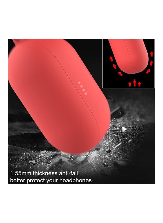 BGM Bluetooth Earphone Protective Case with Buckle for Xiaoimi Haylou GT1 Pro Red - Image 4