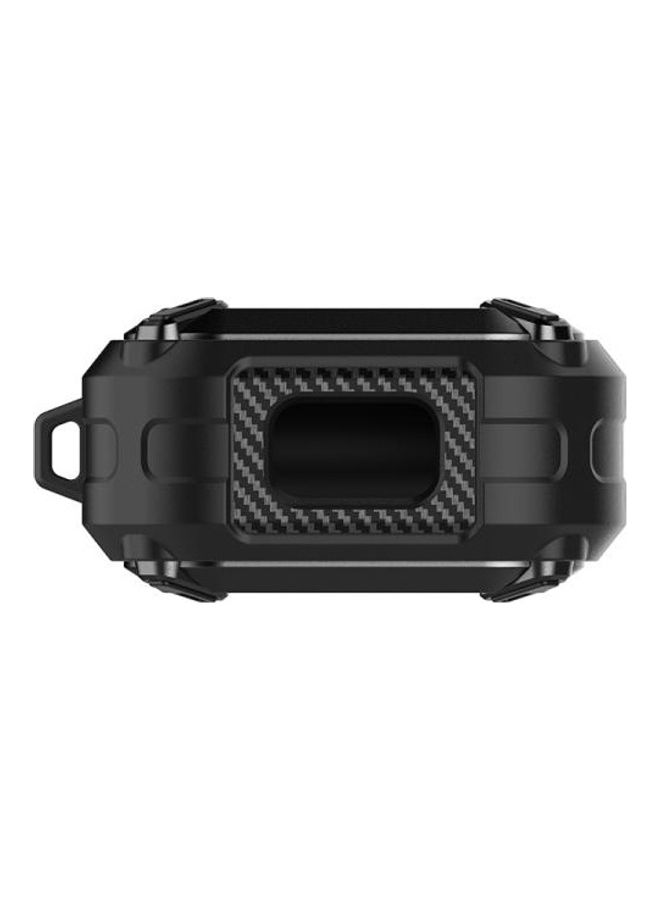 BGM Wireless Earphones Shockproof Sharp Sword Armor Silicone Protective Case for AirPods 1/2 Blue - Image 5