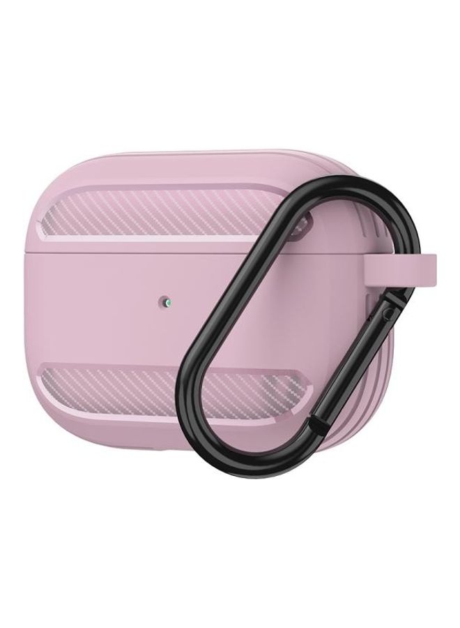 BGM Shockproof Carbon Fiber Armor TPU Protective Case For Apple AirPods Pro Pink - Image 1